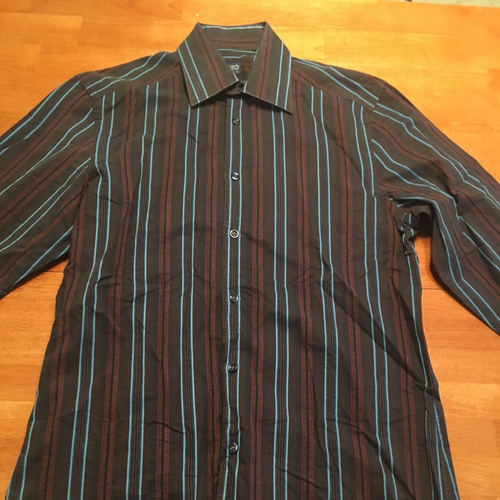 Kenzo Stripped Long Sleeve Button Down - 40/15.5